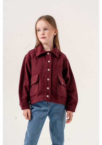 Kız Çocuk Içi Astarlı Cepli Ceket G1536