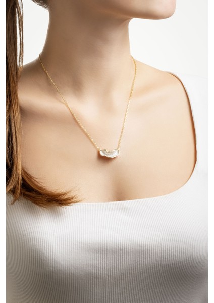 Derin Beyaz 18 Ayar Sarı Altın Kaplama 45 cm Gümüş Kolye modelleri