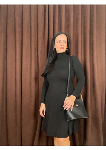 Moda NesliÇilek Triko Balıkçı Yaka Elbise