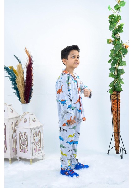 Dinozor Baskılı Çocuk Pijama Takım fiyatları