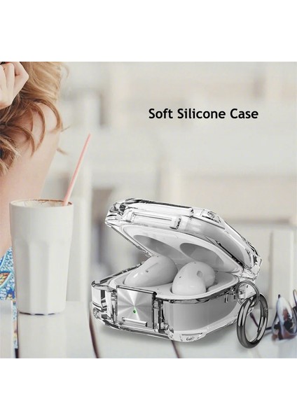 Samsung Galaxy Buds 2 - Buds Pro - Buds 2 Pro Transparan Tank Kılıf +Kanca fırsatları