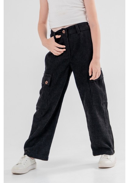 Kız Çocuk Kargo Cepli Şönil Pantolon G2524 fiyatları