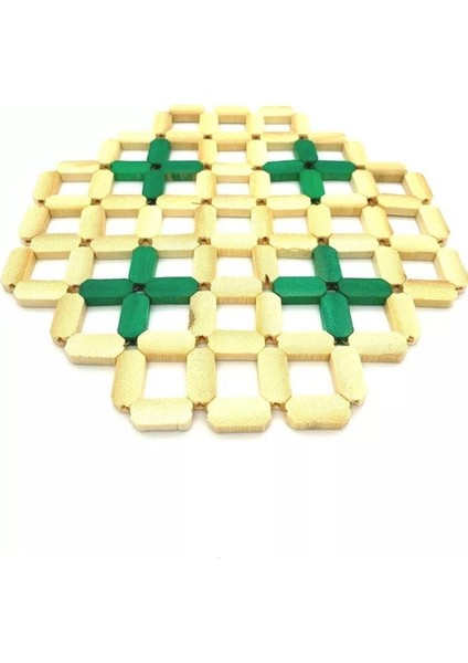 Bambu Nihale Isıya Dayanıklı Çaydanlık Altı Yeşil-Krem 17* 17 cm Ebatlarında fiyatları