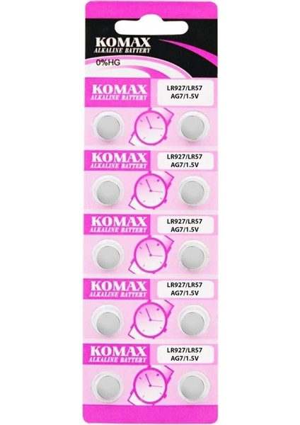 Düğme Pil 1.5V 10LU 1 Paket Paket Ag7