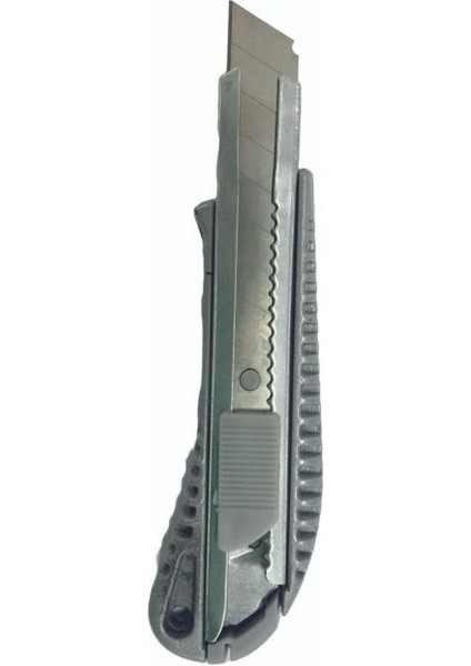 Maket Bıçağı Geniş Metal Gri Renkli Kağıt Karton Gibi Malzemeleri Kolaylıkla Keser