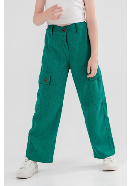 Kız Çocuk Kargo Cepli Şönil Pantolon G2524 fiyatları