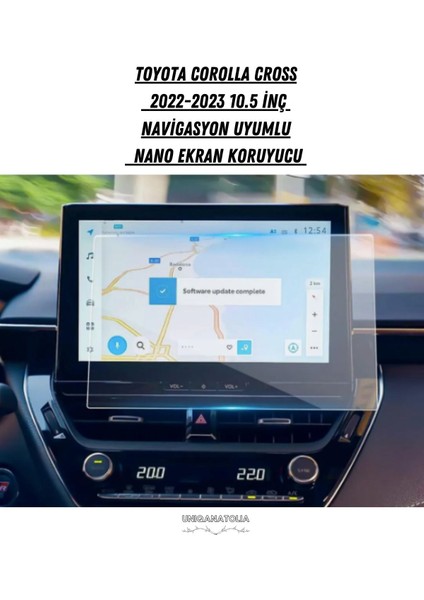 Toyota Corolla Cross 10.5 Inç Navigasyon Uyumlu Nano Ekran Koruyucu 2022 2023