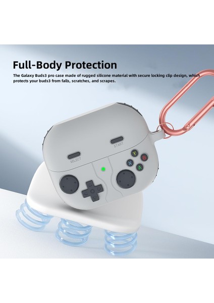 Samsung Galaxy Buds 3 Uyumlu Silikon Kılıf Anahtarlıklı Kılıf [gampad Tasarımı] indirimleri