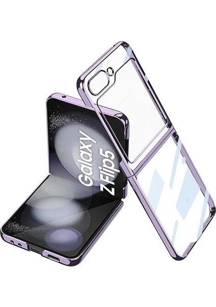 Samsung Galaxy Z Flip 5 Kılıf Fold Element Kapak - Mor 13