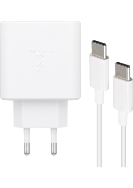 Weko WK-21440 25 Watt Cep Telefonu Şarj Aleti Adaptörü Type-C Kablolu Iki Ucu Type-C