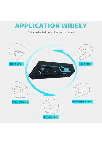 Motorsiklet Kask Için Kulaklık Bluetooth Mikrofonlu Intercom Su Geçirmez Motor Kurye Kulaklığı fırsatları