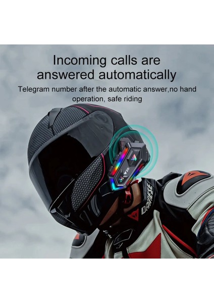 Y20 Motosiklet Bluetooth Kulaklık 5.3 Kask Kulaklık Ç Gürültü Önleyici Rgb Işık Su Geçirmez modelleri
