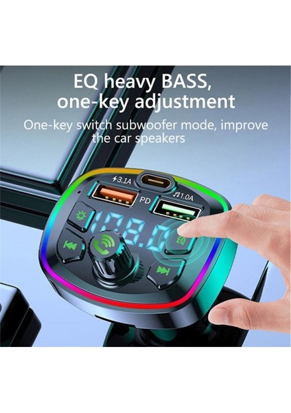 Araç Bluetooth Fm Transmitter Mp3 ve Şarj