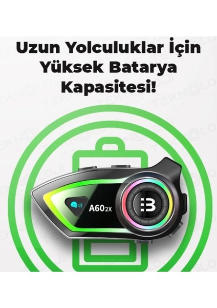 Blic A60 2x Su Geçirmez Işıklı Intercom Motosikelt Kask Kulaklığı fırsatları