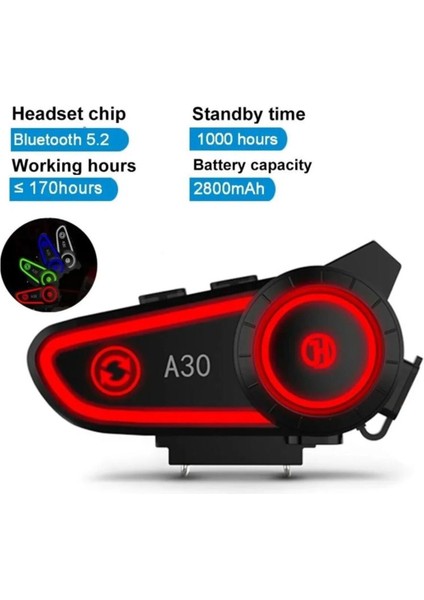 A3 Motosiklet Intercom Seti Kask Kulaklığı Premium Model
