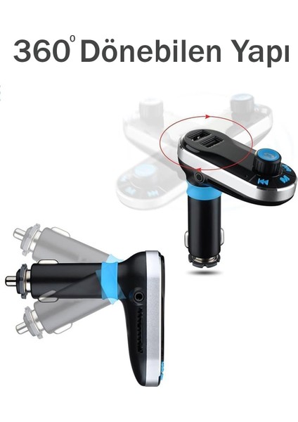 Yeni Nesil Universal Kumandalı Bluetooth Araç Kiti Oto Çakmaklık Şarj Aleti Fm Transmitter Cihazı fırsatları