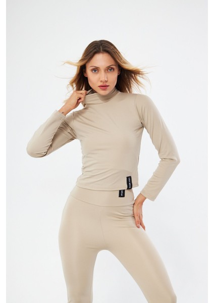 Soft Touch Balıkçı Yaka Bluz Bej fırsatları