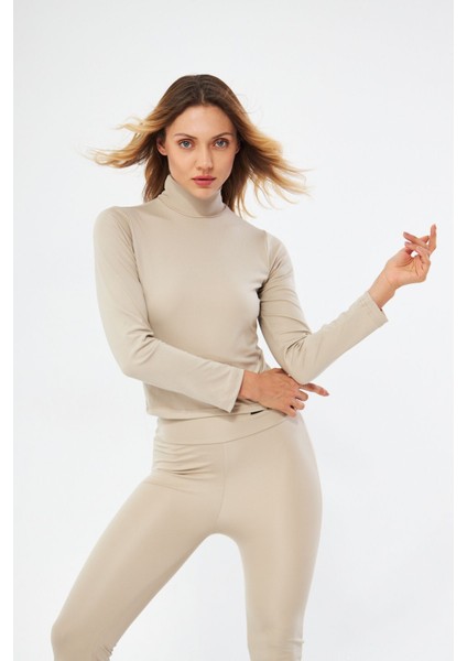 Soft Touch Balıkçı Yaka Bluz Bej indirimleri