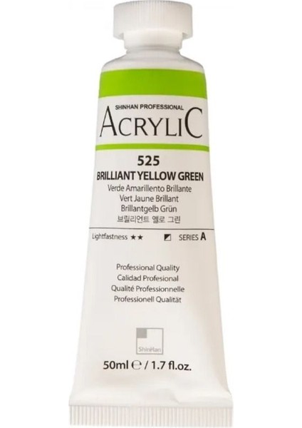 Akrilik Boya Profesyonel Brilliant Yellow Green (525) 50ML Tüp (Seri A)