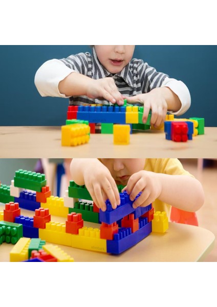 Eğitici Yaratıcı 200 Parça LEGO Seti Ufku Açar,zeka Geliştirip Beceri Kazandır Bina,araba,tren Setli