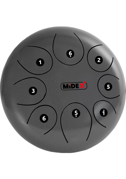 TD-108SL Çelik Dil Davul Handpan 10 İnç 8 Ton Steel Drum Full Set