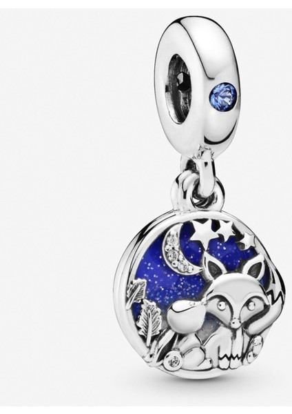 Tilki ve Tavşan Sallantılı Gümüş Charm - NUR-CM00416