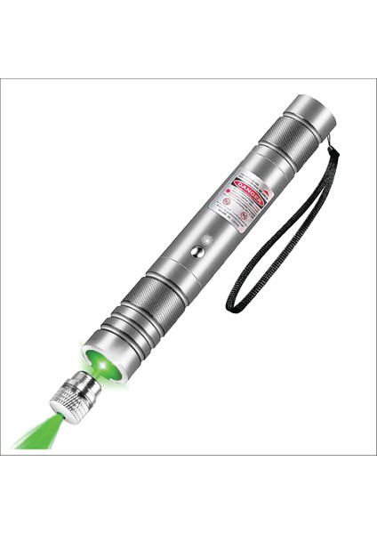 PRO-303 USB Şarjlı Yeşil Lazer Pointer, Sunum Kalemi, Güçlü Şarjlı Lazer Işaretleyici