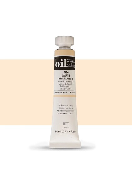 Yağlı Boya Profesyonel Jaune Brilliant 1 (704) 50ML Tüp (Seri A)