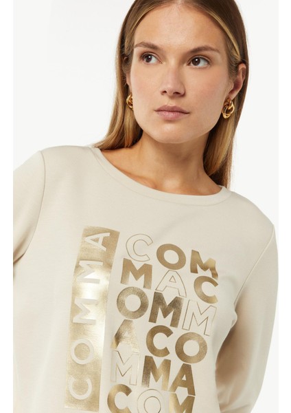 Modal Kumaş Bagcıklı Baskılı Sweat