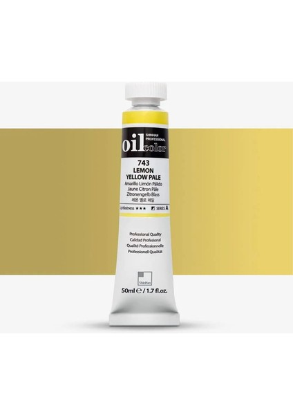 Yağlı Boya Profesyonel Lemon Yellow Pale (743) 50ML Tüp (Seri A)