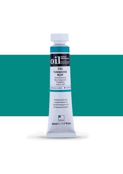 Yağlı Boya Profesyonel Turquoise Blue (733) 50ML Tüp (Seri A)