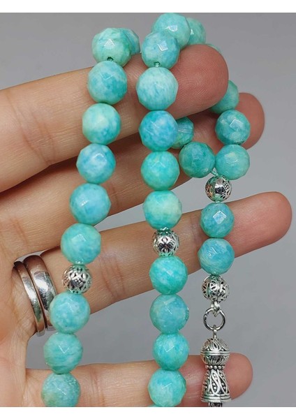 Amazonit Taşı Üst Segment Faset Kesim 33LÜK Tesbih 8mm (42525) fiyatları