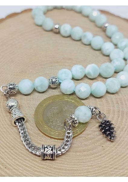 Larimar Taşı Üst Segment Faset Kesim 33LÜK Tesbih 8mm (42535) modelleri