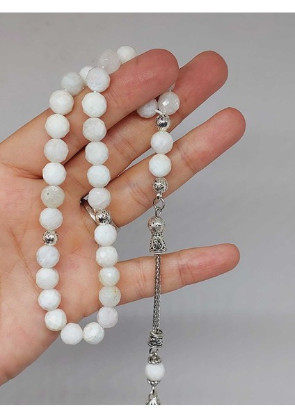 Ay Taşı Üst Segment Faset Kesim 33LÜK Tesbih 8mm (42565) indirimleri