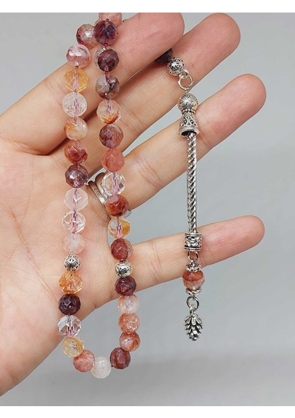 Hematoid Kuvars Taşı Üst Segment Faset Kesim 33LÜK Tesbih 7mm (53082) indirimleri