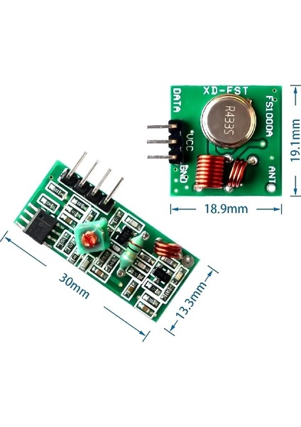 433MHZ Rf Alıcı Verici Modül Çifti Kablosuz Haberleşme Kumanda indirimleri