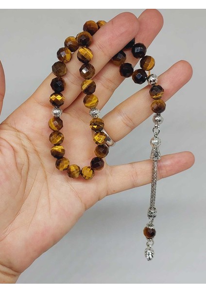 Kaplangözü Taşı Üst Segment Faset Kesim 33LÜK Tesbih 8mm (39555) indirimleri