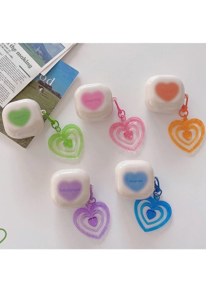 Samsung Galaxy Buds Live - Buds Fe Uyumlu Figürlü Kalp Kılıf