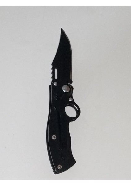 14X6 cm Boyutunda Paslanmaz Siyah Mini Kamp Çakısı Otomatik Susta Özellikli fırsatları