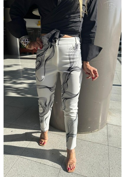 EXP24 Dar Paça Licra Desenli Pantolon modelleri