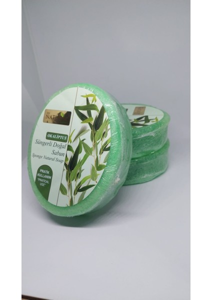 3'lü Okaliptus Süngerli Doğal Sabun / Sponge Natural Soap fiyatları