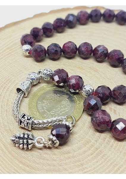 Lal (Granat) (Garnet) Taşı Üst Segment Faset Kesim 33LÜK Tesbih 8mm (42515) modelleri