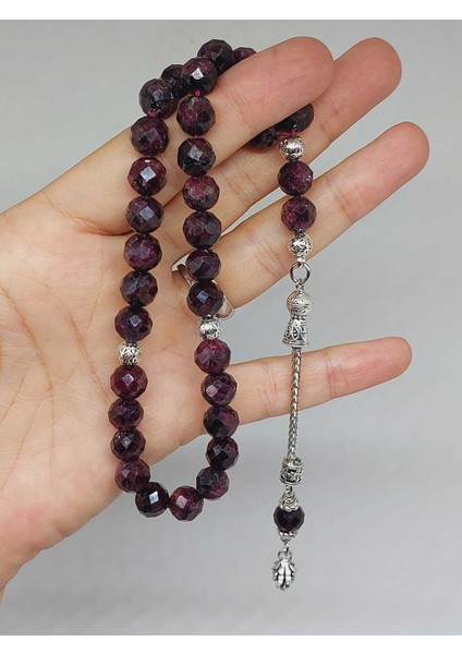 Lal (Granat) (Garnet) Taşı Üst Segment Faset Kesim 33LÜK Tesbih 8mm (42515) indirimleri