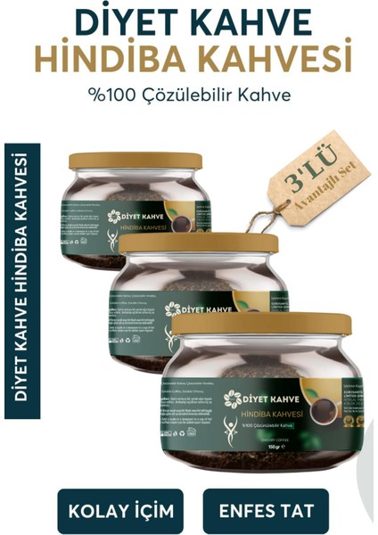 Hindiba Detox Kahve 3x150 gr