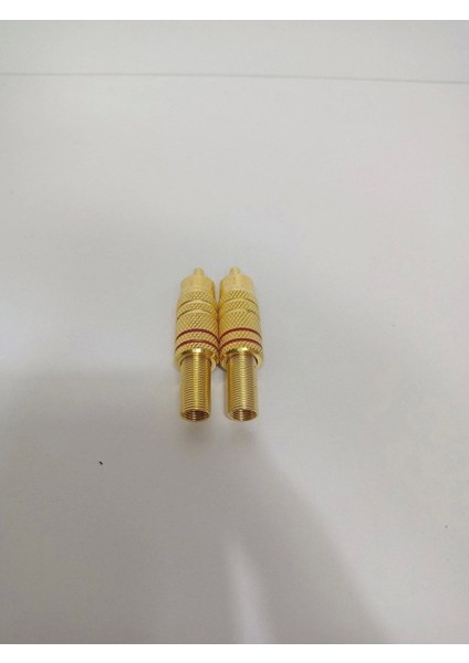 Rca Konnektör - Erkek Rca Jak - Rca Fiş Erkek - Kırmızı 2 Adet