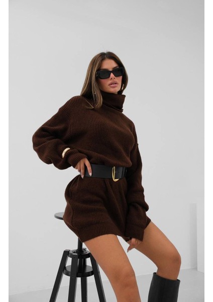 Kali Acı Kahve Oversize Tunik Triko modelleri