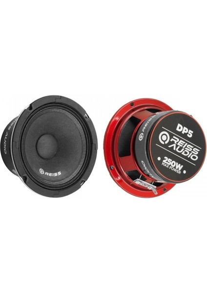 Audio Rs-Dp5 13 cm Çifti 500WAT 150WRMS Metal Kapaklı Orijinal Profesyonel Seri Midrange Hoparlör