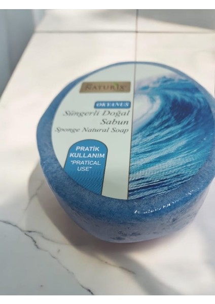 3'lü Okyanus Süngerli Doğal Sabun - Sponge Natural Soap 150 Gr.