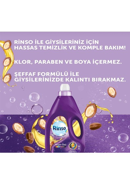 Sıvı Çamaşır Deterjanı Komple Bakım Serisi Argan Özü 3l x 3