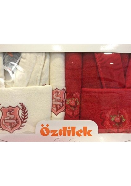 Aile Bornoz Seti Smart Krem/bordo
